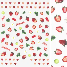 Valentine Nail Art Sticker / Strawberries