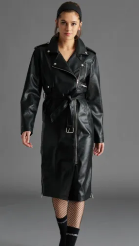 Vegan Leather Trench Coat by Steve Madden