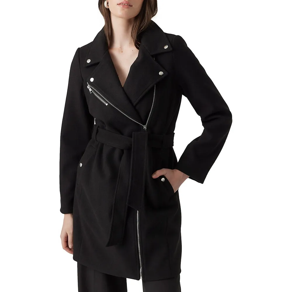 VERO MODA Moto-Inspired Trench Coat