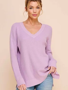 Waffle V-Neck Sweater