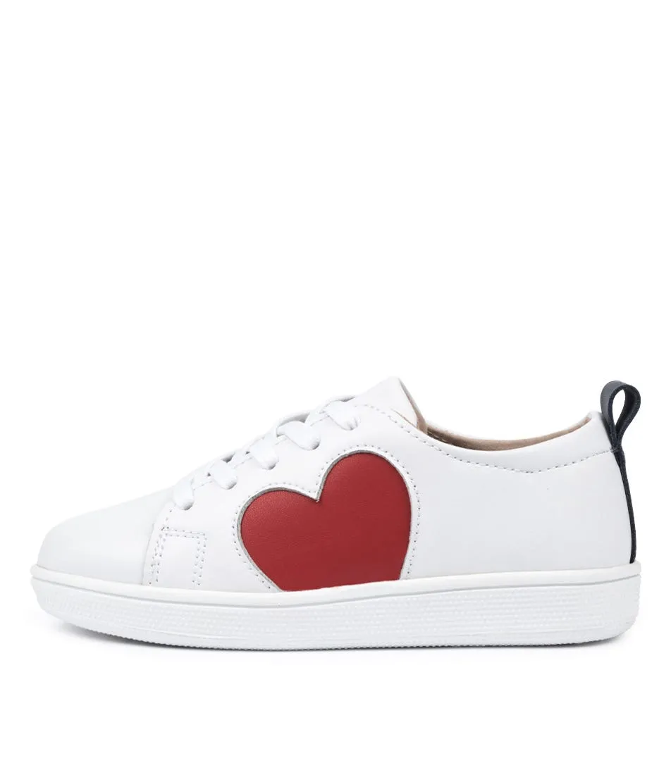 WALNUT Heart Sneaker Jnr Red