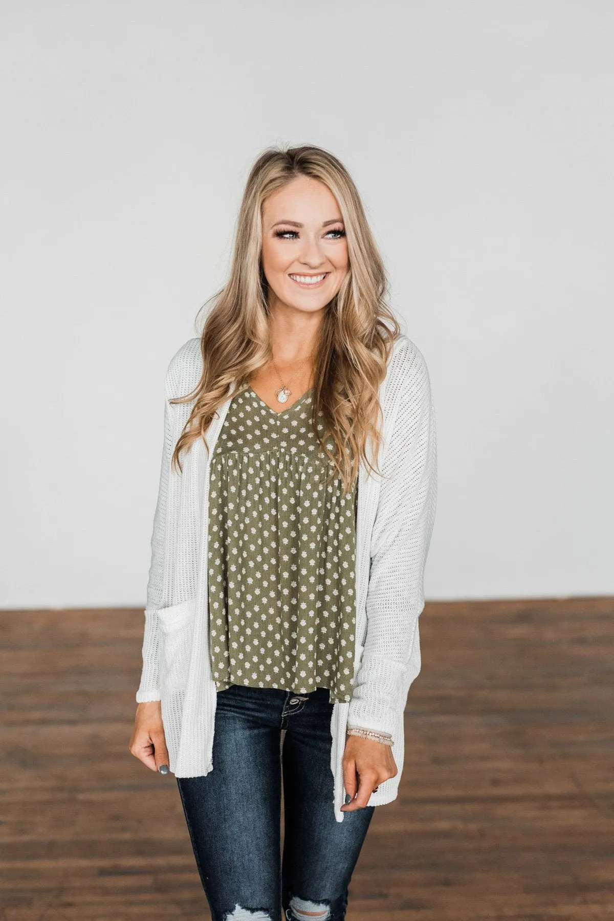 Wander Through The Wildflowers Blouse- Olive