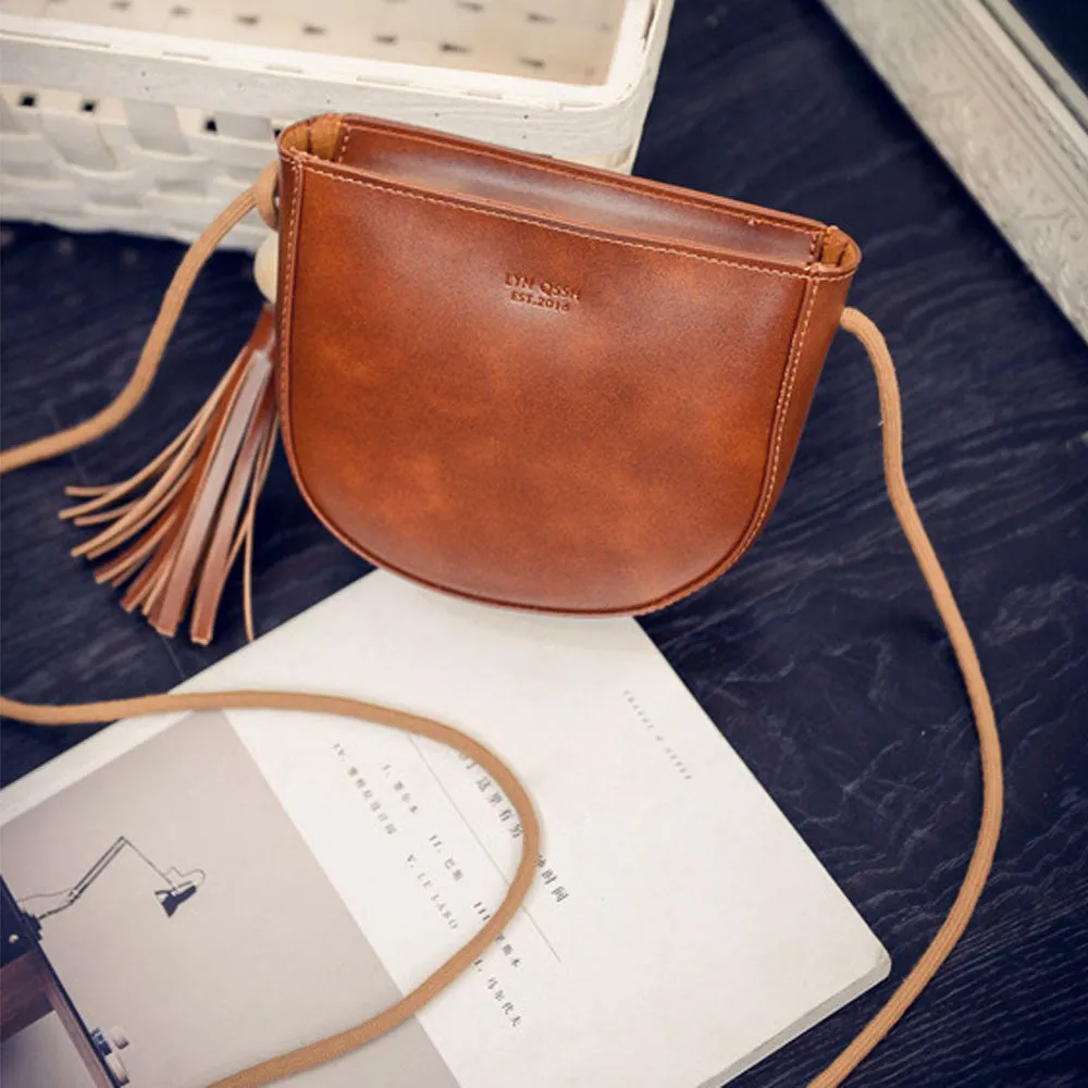 Women Tassel Handbag Shoulder Bags Purse Wallet Bolsa Feminina PU Leather Messenger Bag