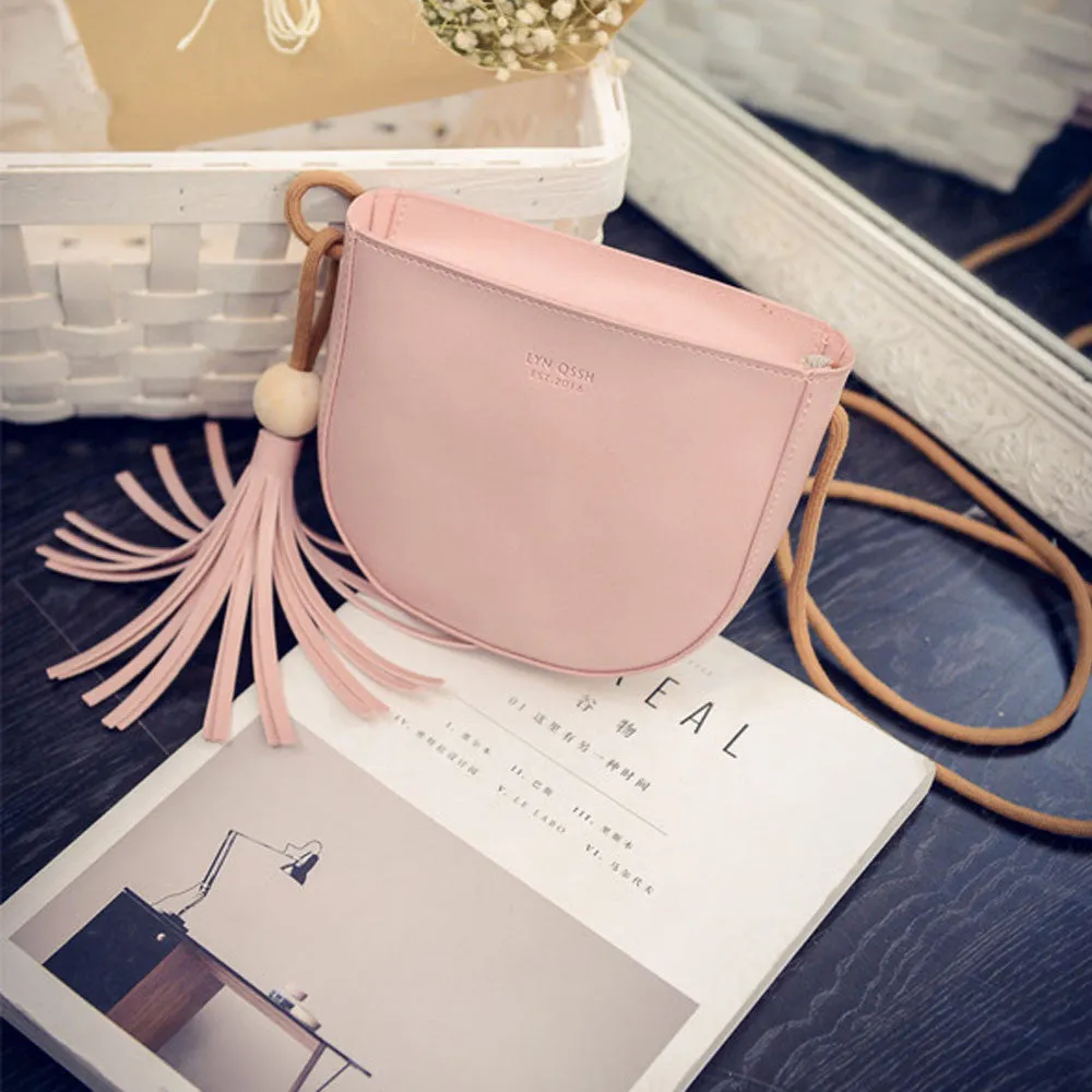 Women Tassel Handbag Shoulder Bags Purse Wallet Bolsa Feminina PU Leather Messenger Bag