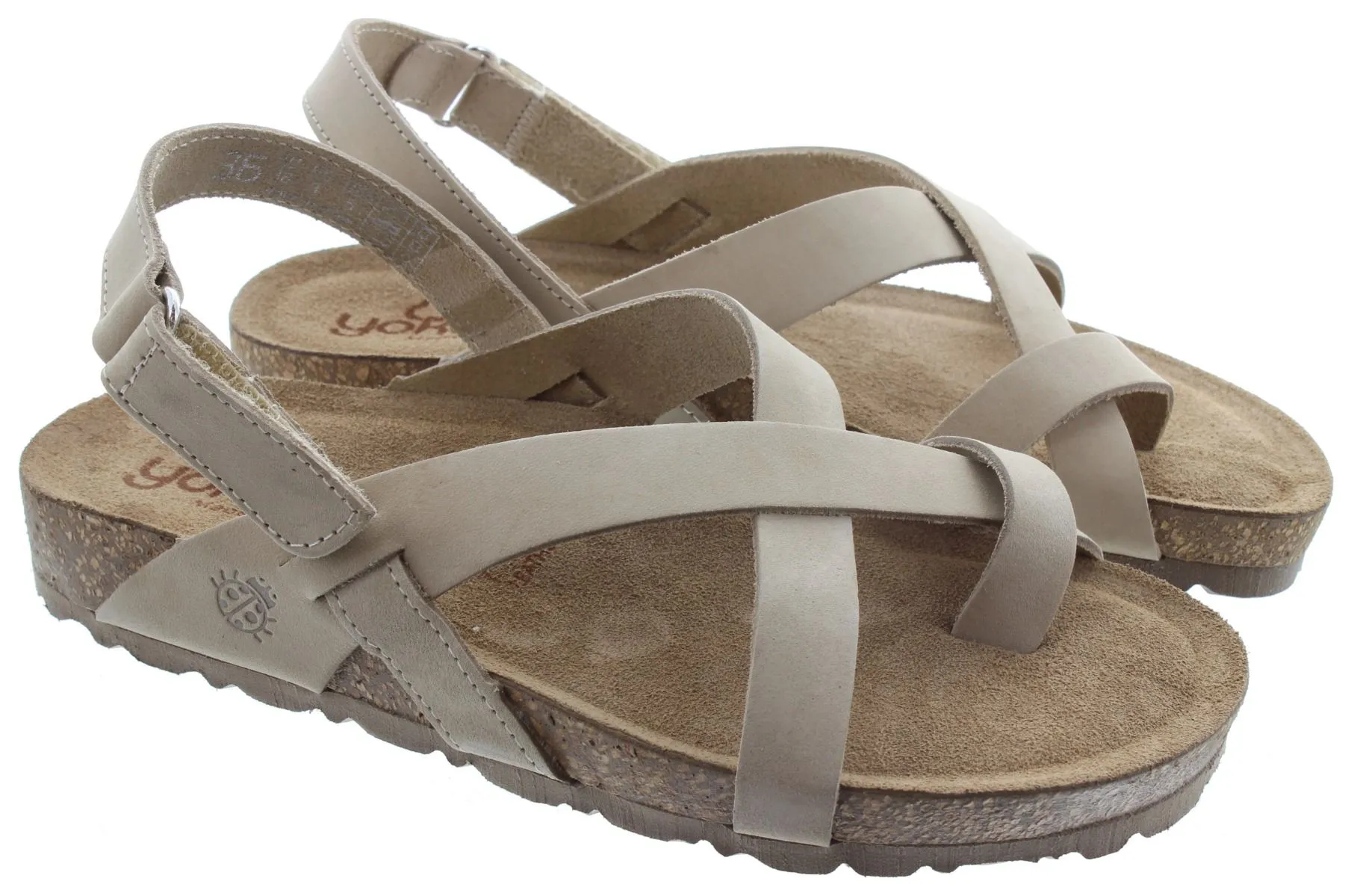 YOKONO Ladies Jerba 718 Toe Post Sandals In Sand