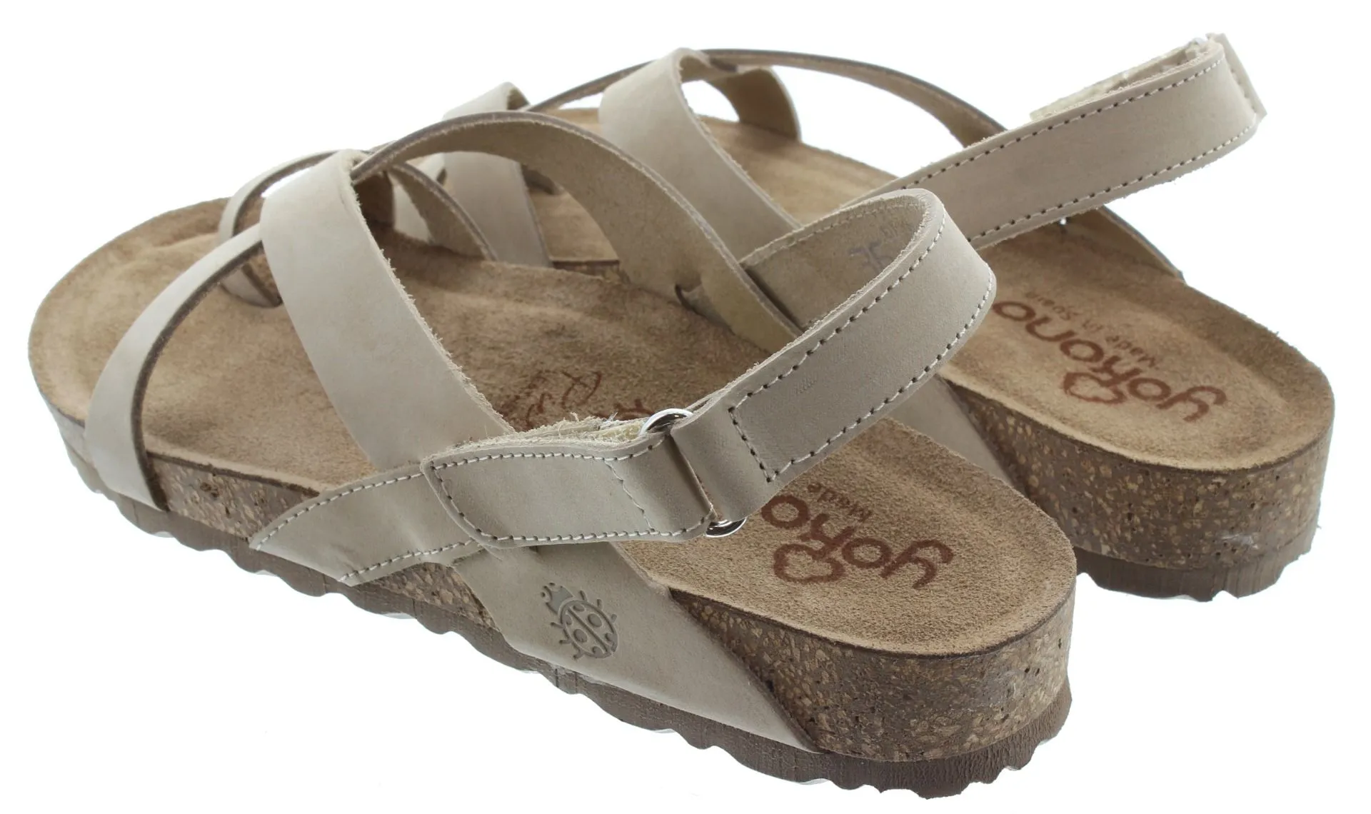 YOKONO Ladies Jerba 718 Toe Post Sandals In Sand