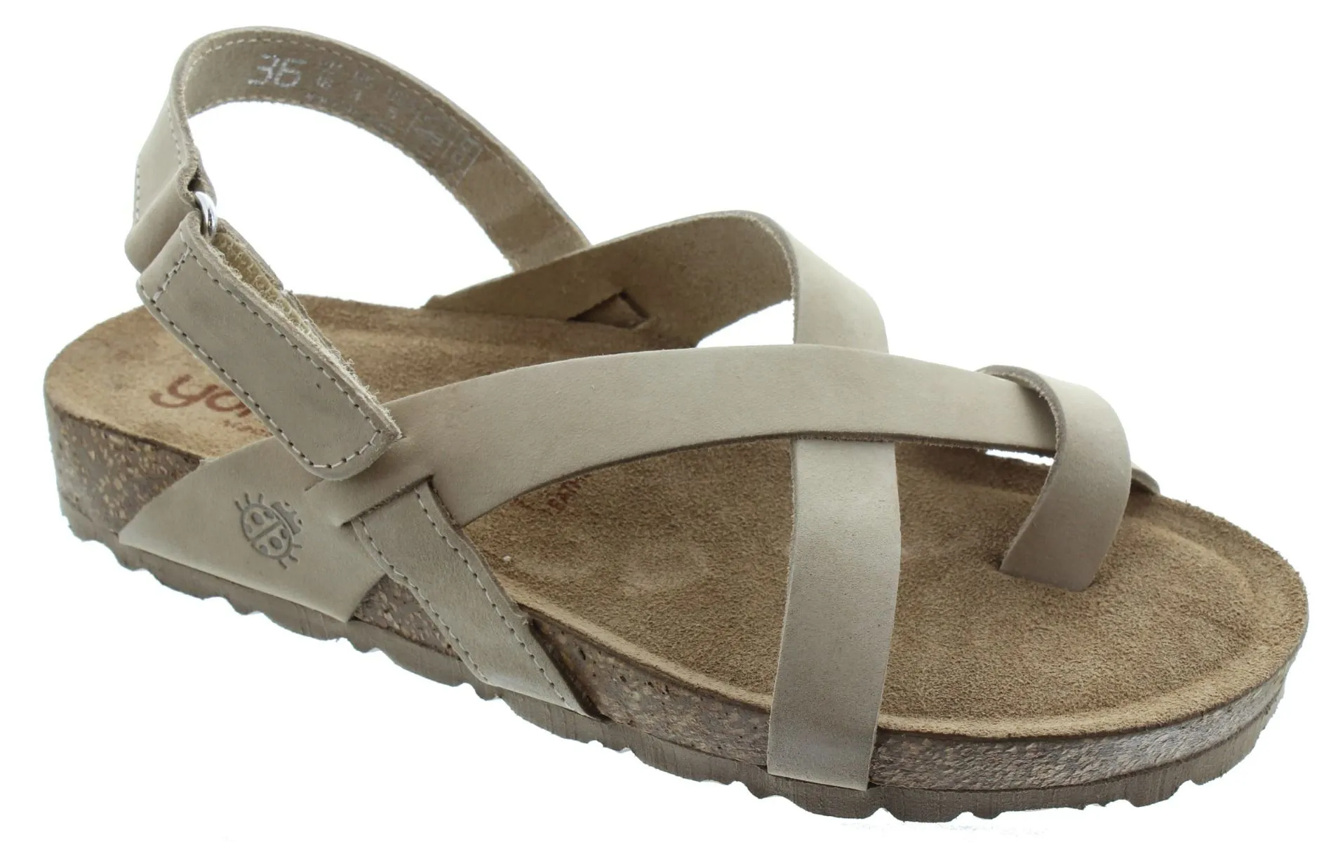 YOKONO Ladies Jerba 718 Toe Post Sandals In Sand