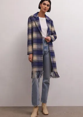 Z Supply Ynez Fringed Plaid Coat