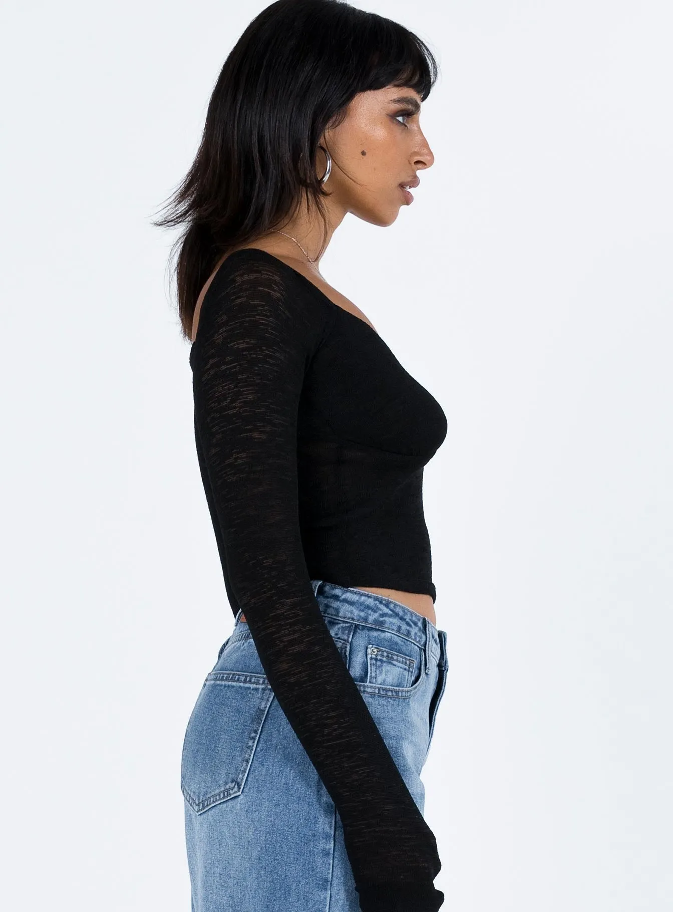 Zelda Off The Shoulder Top Black